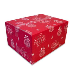 Kerstpakketdozen Kerstbal Rood 390x290x175mm