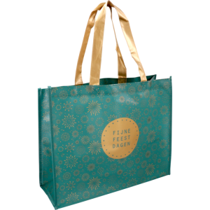 Kerst Shopper PP Fireworks 45x15x36cm